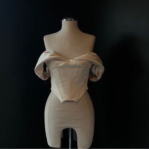 House of CB ivory corset top